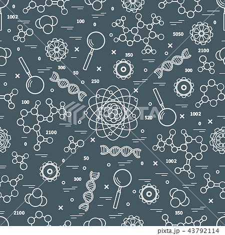 Seamless pattern with variety scientific, 43792114