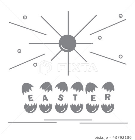 Cute vector illustration with symbols for Easter Cute vector illustration with symbols for Easter 43792180