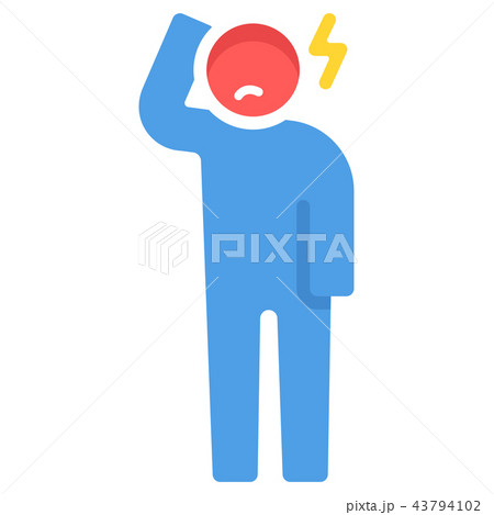 Headache flat illustration Headache flat illustration 43794102