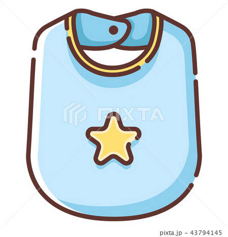 Baby bib LineColor illustration 43794145