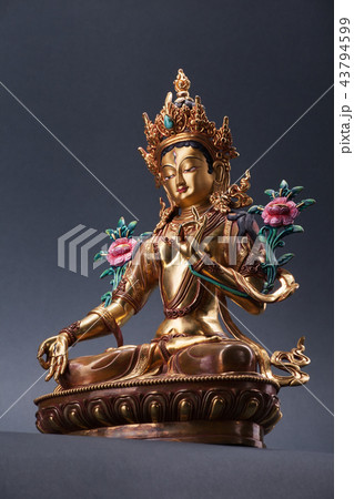 Bronze figurine of a green Tara Bronze figurine of a green Tara 43794599
