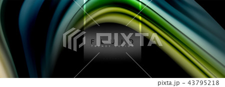 Fluid colors abstract background colorful poster, twisted liquid design on black, colorful marble or 43795218