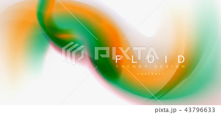 Color flowing wave, trendy liquid design template Color flowing wave, trendy liquid design template 43796633