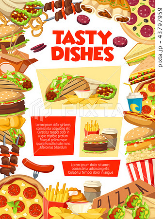 Fast food restaurant lunch poster 43797959