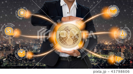 Ripple XRP and cryptocurrency investing concept. 43798606