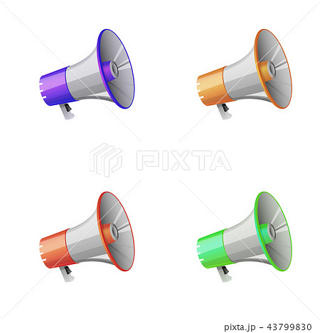 megaphone on white background megaphone on white background 43799830