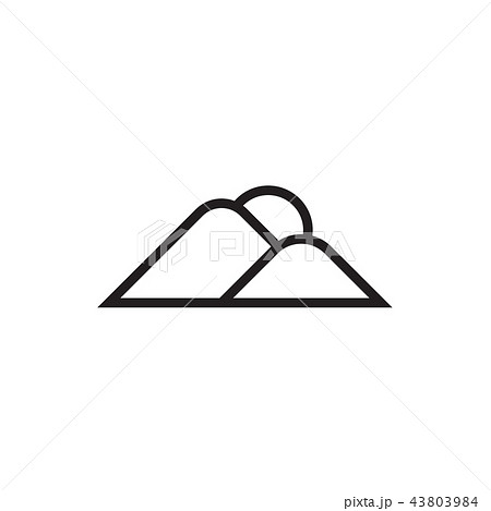 mountain and sunrise icon Vector illustration 43803984