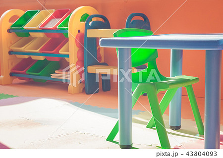 Colorful chair and desk in kids room. 43804093