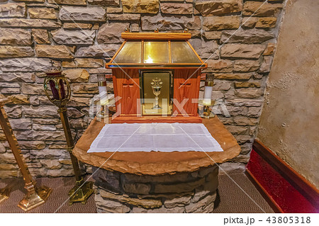 Donation box wide angle looking down 43805318