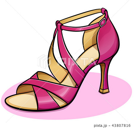 Vector pink woman shoe design Vector pink woman shoe design 43807816