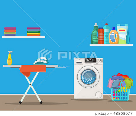 Laundry room with washing machine, 43808077