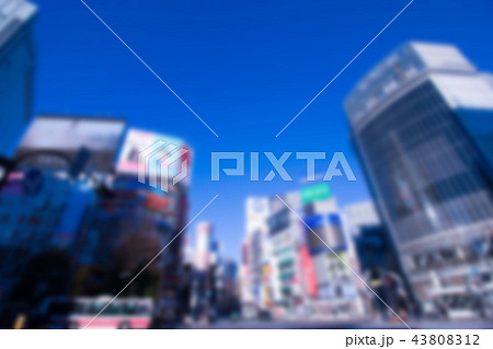 渋谷スクランブル交差点　交通 ボケ 43808312