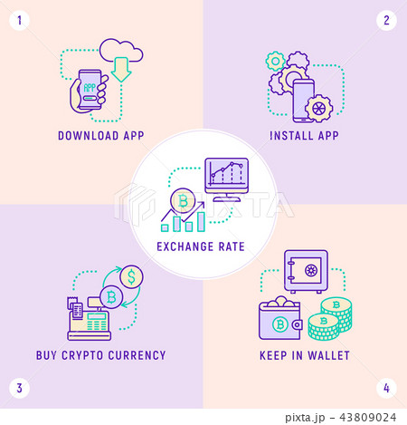 Buying Cryptocurrency concept 43809024