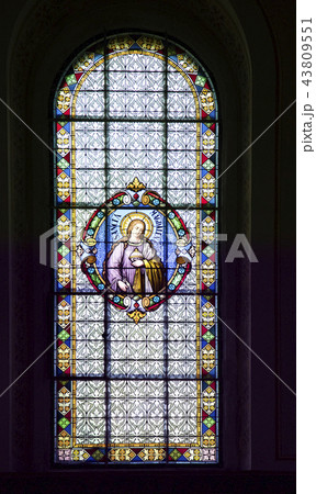 Stained-glass window in Subotica cathedral Stained-glass window in Subotica cathedral 43809551