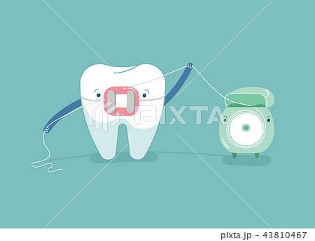 Brace tooth using dental floss for white teeth, de Brace tooth using dental floss for white teeth, de 43810467