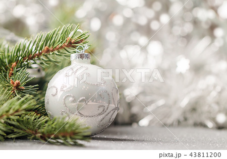 Silver Christmas background 43811200