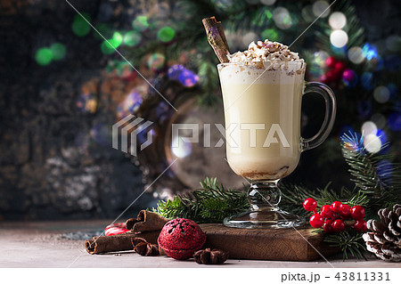 Traditional winter eggnog 43811331