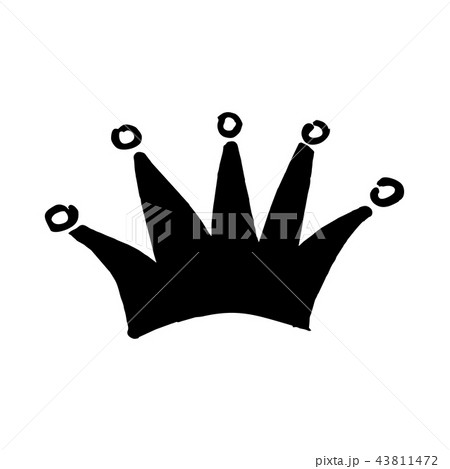 Royal crown drawn by hand in the style of doodle 43811472