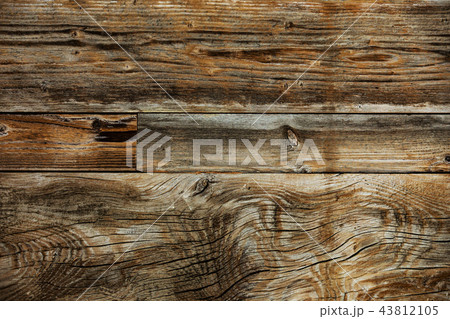 Old vintage wood texture with natural patterns. 43812105