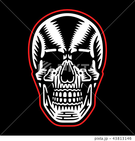 Retro Cool Skull のイラスト素材