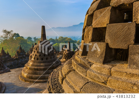 Borobudur Buddist Temple - island Java Indonesia Borobudur Buddist Temple - island Java Indonesia 43813232