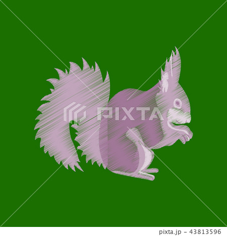 flat shading style icon squirrel flat shading style icon squirrel 43813596