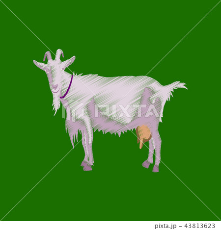 flat shading style icon goat flat shading style icon goat 43813623
