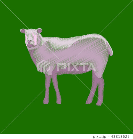 flat shading style icon sheep flat shading style icon sheep 43813625