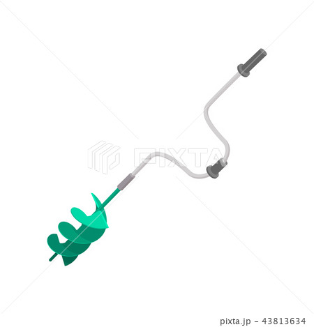 Hand fishing ice drill cartoon icon Hand fishing ice drill cartoon icon 43813634