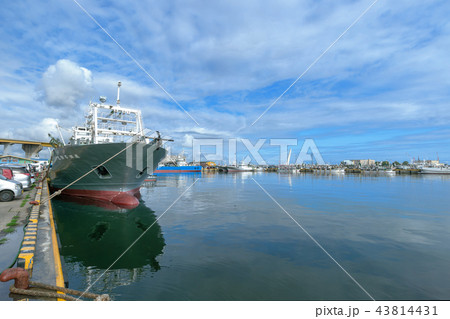 【青森県八戸市】八戸漁港館鼻地区では毎週日曜日日本一の朝市が開催される。 43814431