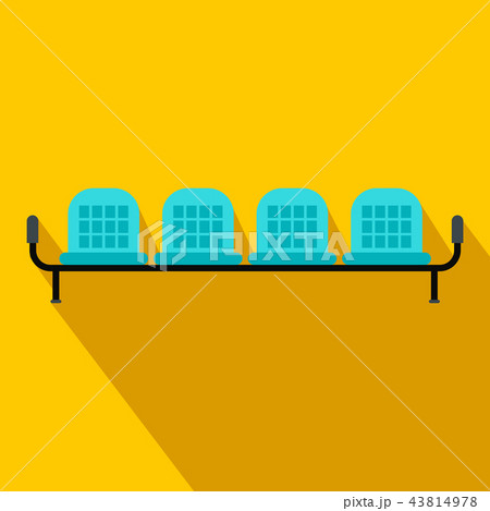 Airport seats flat icon  43814978