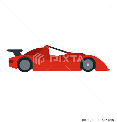 Speeding Race Car Flat Iconのイラスト素材