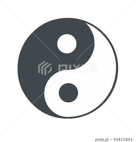 Ying yang flat icon 43815803