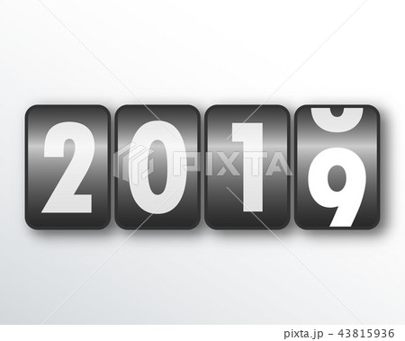 Happy new 2019 year. Greetings card.  43815936