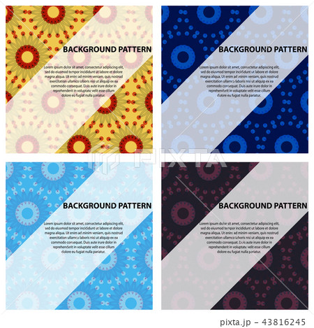 Set of Vector of abstract geometric pattern and background Set of Vector of abstract geometric pattern and background 43816245