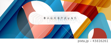 Geometric background, circles and triangles shapes banner. Illustration for business brochure or Geometric background, circles and triangles shapes banner. Illustration for business brochure or 43816261