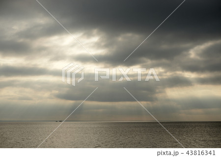 Gulf of Finland of Baltic Sea at cloud day. 43816341