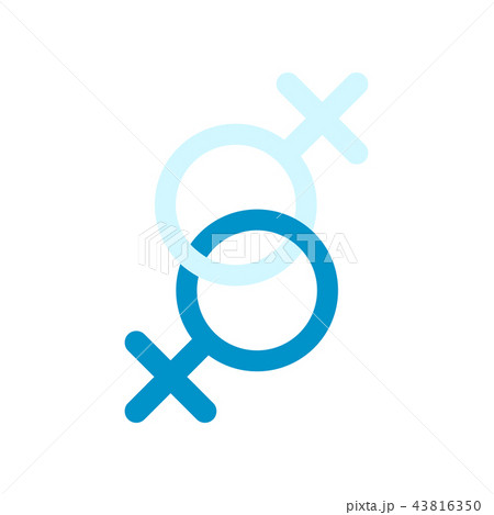 Sign of two women flat icon Sign of two women flat icon 43816350