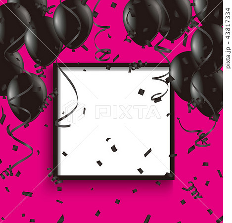 黒とピンクのお祝い背景のイラスト素材