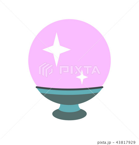 Magic ball flat icon Magic ball flat icon 43817929