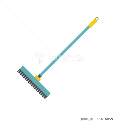 Blue plastic broom flat Blue plastic broom flat 43818059