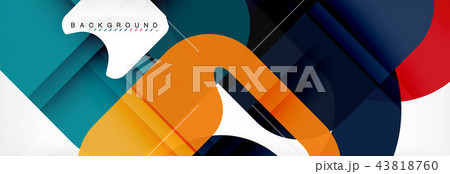 Square geometric background, multicolored template for business or technology presentation or web 43818760