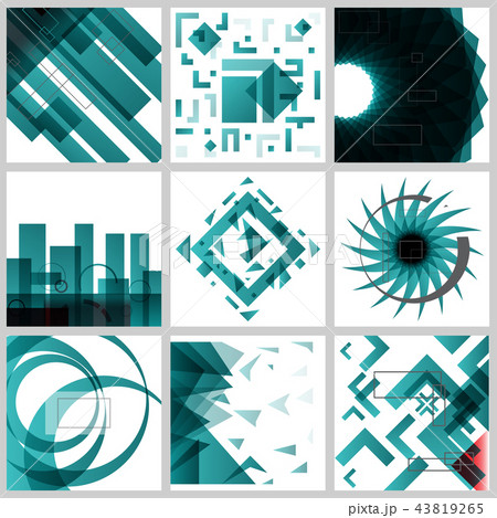 Minimal covers design. Colorful halftone gradients. Future geometric patterns. Eps10 vector. 43819265