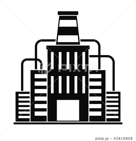 Factory building black simple icon 43819808