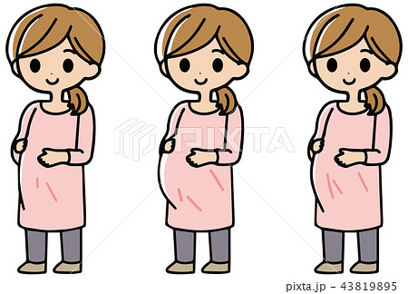 妊婦 イラスト 女性 妊婦 イラスト 女性 43819895