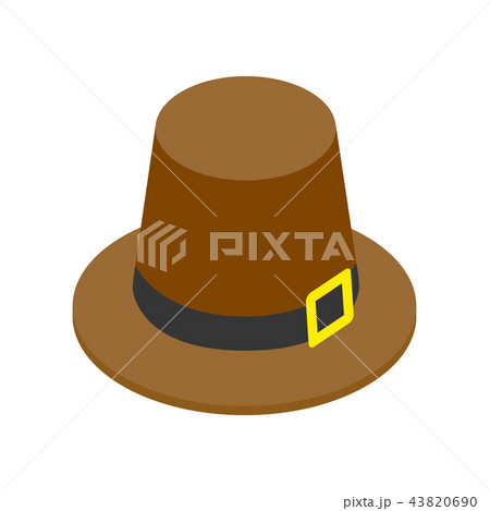 Pilgrim hat  isometric 3d icon  43820690