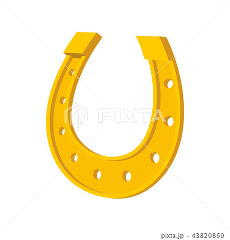 Golden horseshoe cartoon icon 43820869
