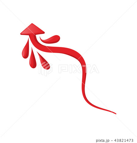 Winding red arrow cartoon icon Winding red arrow cartoon icon 43821473