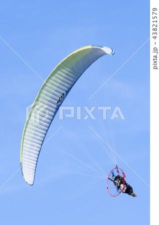 モーターパラグライダー パラモーター 青空 モーターパラグライダー パラモーター 青空 43821579