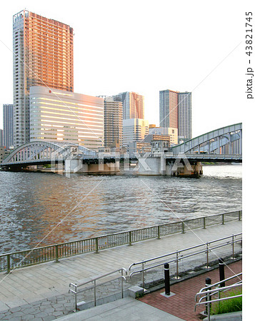 勝どき橋付近 東京都中央区築地の風景 勝どき橋付近 東京都中央区築地の風景 43821745